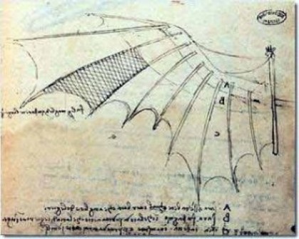 Leonardo Da Vinci, Bat Wing with Proportions